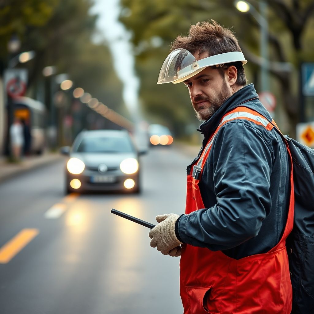 Technicien lavant une voiture à la main